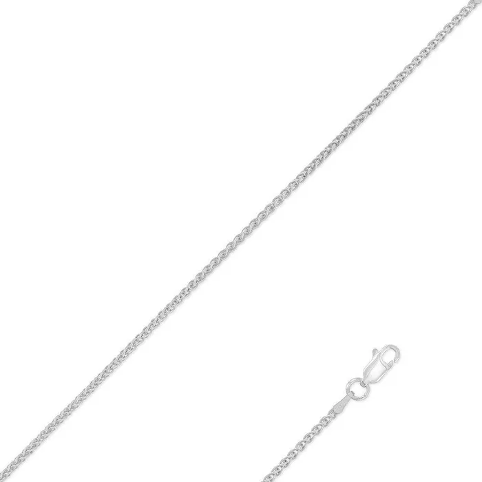 Rings Sterling Silver Rhodium Plated Spiga Chain 18 Classic