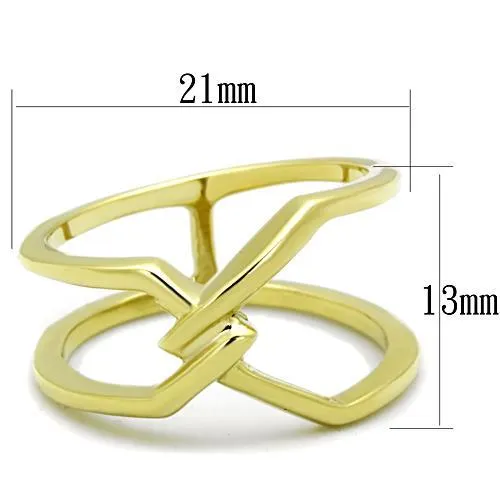 Rings TK1717 IP GoldIon Plating Stainless Steel Ring with No Stone Alamode