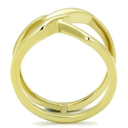 Rings TK1717 IP GoldIon Plating Stainless Steel Ring with No Stone Alamode
