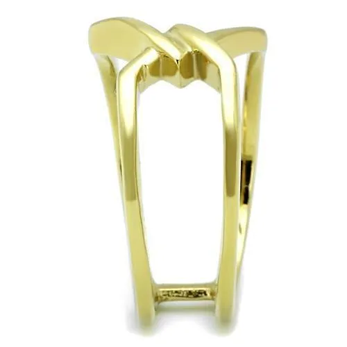 Rings TK1717 IP GoldIon Plating Stainless Steel Ring with No Stone Alamode