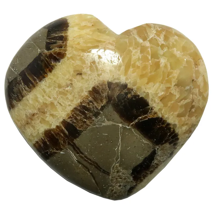 Satin Crystals Necklaces Septarian Heart Mosaic Beauty Dragon Stone