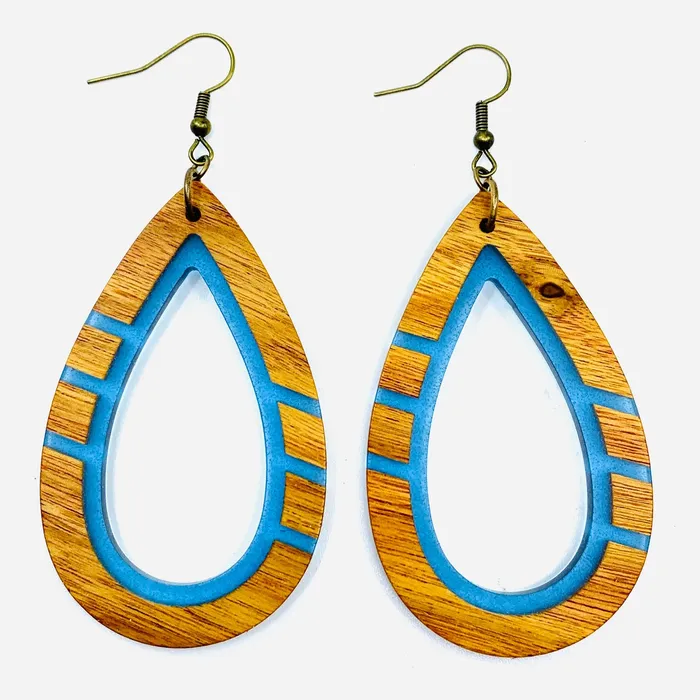 Second Nature Jewelry Kauai Wooden Earrings Earrings