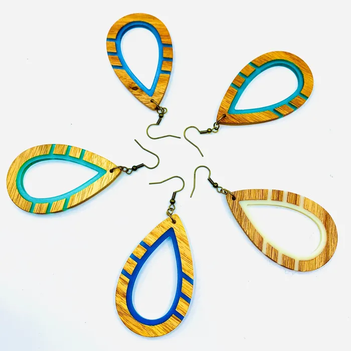 Second Nature Jewelry Kauai Wooden Earrings Earrings Second Nature Jewelry Kauai Wooden Earrings Earrings
