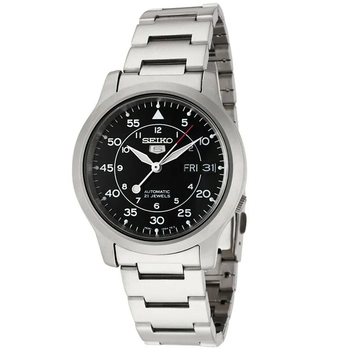 SEIKO Bracelets Seiko Mens Automatic Watch Series 5 DayDate Stainless Steel Bracelet SNK809K1