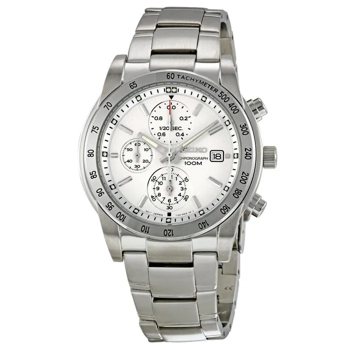 Seiko Bracelets Seiko SNDD03 Mens Chrono Silver Dial Stainless Steel Bracelet Date Watch Seiko Bracelets Seiko SNDD03 Mens Chrono Silver Dial Stainless Steel Bracelet Date Watch