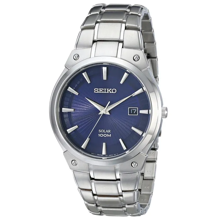 Seiko Bracelets Seiko SNE323 Mens Core Solar Blue Dial Steel Bracelet Power Reserve Watch Seiko Bracelets Seiko SNE323 Mens Core Solar Blue Dial Steel Bracelet Power Reserve Watch