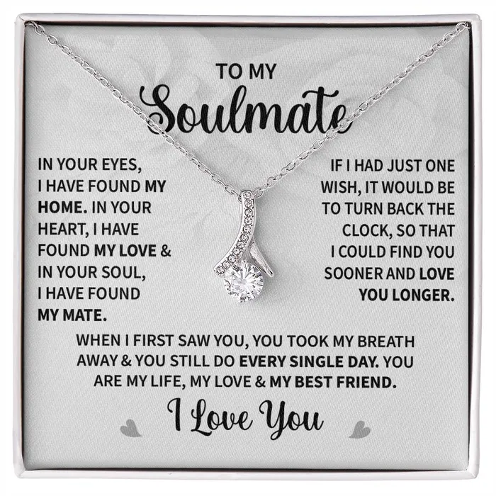 ShineOn Fulfillment Necklaces To My Soulmate I Love You Message Card Necklace ShineOn Fulfillment Necklaces To My Soulmate I Love You Message Card Necklace