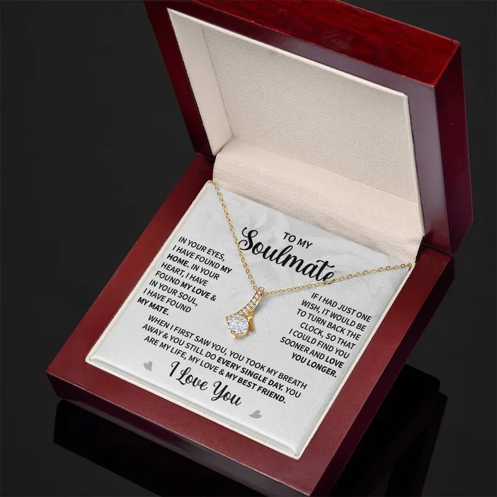 ShineOn Fulfillment Necklaces To My Soulmate I Love You Message Card Necklace