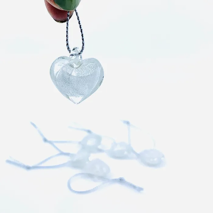 Silver Glass Foil Hearts 285 Rings Silver Glass Foil Hearts 285 Rings