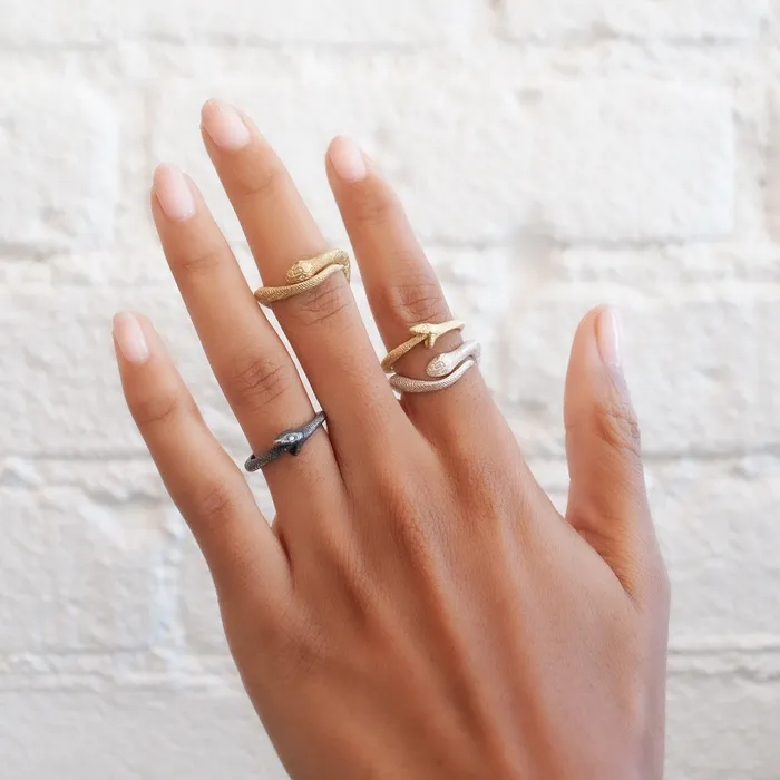 Silver Ouroboros Snake Ring Anthony Lent Rings