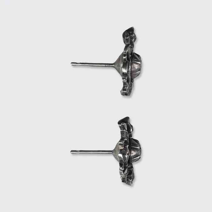 Silver RoseCut Diamond Earrings 21stfinds Earrings