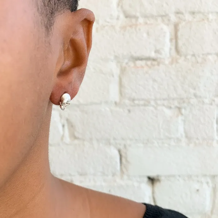 Silver Skull Studs Anthony Lent Rings