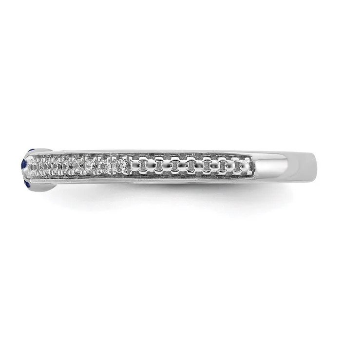 Stackable Expressions Rings 14k White Gold Stackable Expressions Created Sapphire and Dia Ring SK2084 Stackable Expressions Rings 14k White Gold Stackable Expressions Created Sapphire and Dia Ring SK2084