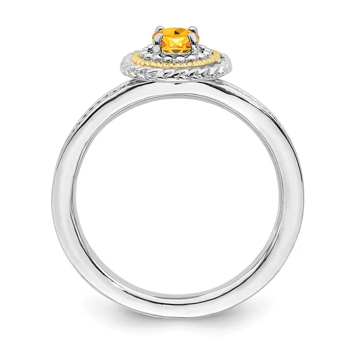Stackable Expressions Rings Sterling Silver 14K Stackable Expressions Citrine Ring QSK924 Stackable Expressions Rings Sterling Silver 14K Stackable Expressions Citrine Ring QSK924