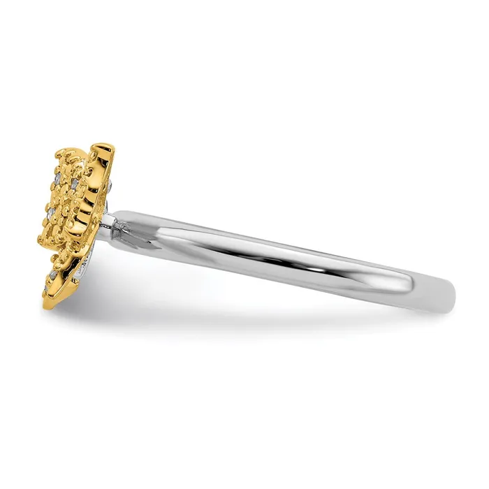 Stackable Expressions Rings Sterling Silver Gold Plated Stackable Expression Dia Butterfly Ring QSK1662 Stackable Expressions Rings Sterling Silver Gold Plated Stackable Expression Dia Butterfly Ring QSK1662
