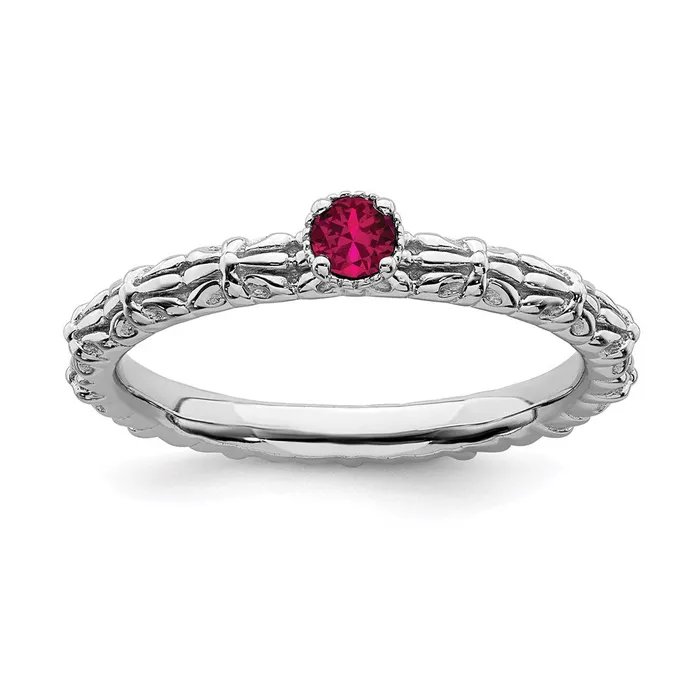 Stackable Expressions Rings Sterling Silver Stackable Expressions Created Ruby Single Stone Ring QSK1588 Stackable Expressions Rings Sterling Silver Stackable Expressions Created Ruby Single Stone Ring QSK1588
