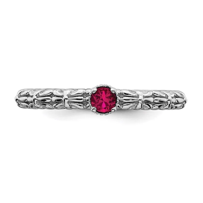 Stackable Expressions Rings Sterling Silver Stackable Expressions Created Ruby Single Stone Ring QSK1588 Stackable Expressions Rings Sterling Silver Stackable Expressions Created Ruby Single Stone Ring QSK1588