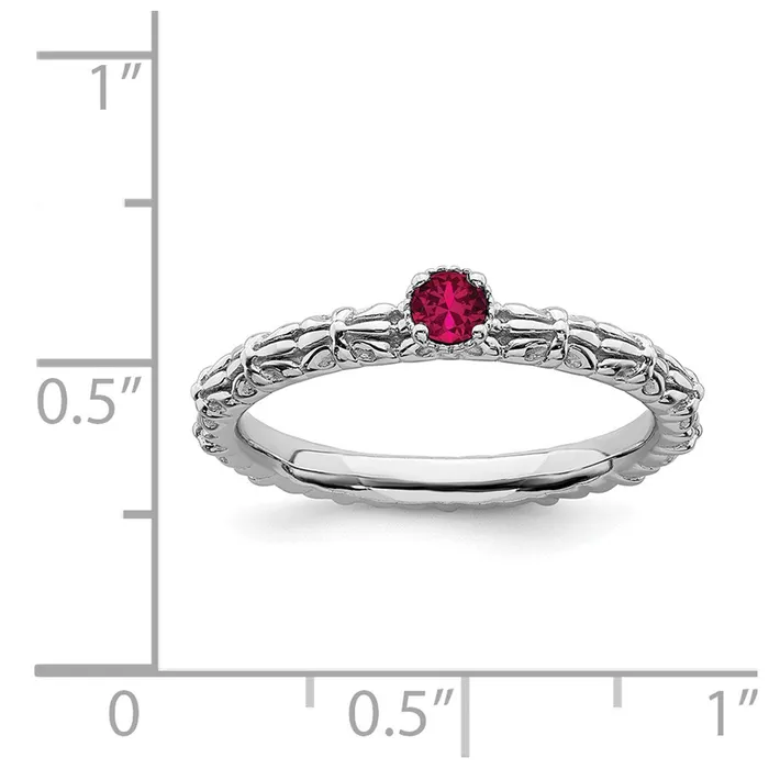 Stackable Expressions Rings Sterling Silver Stackable Expressions Created Ruby Single Stone Ring QSK1588 Stackable Expressions Rings Sterling Silver Stackable Expressions Created Ruby Single Stone Ring QSK1588