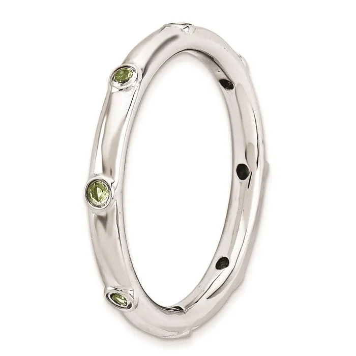 Stackable Expressions Rings Sterling Silver Stackable Expressions Peridot Ring QSK381 Stackable Expressions Rings Sterling Silver Stackable Expressions Peridot Ring QSK381