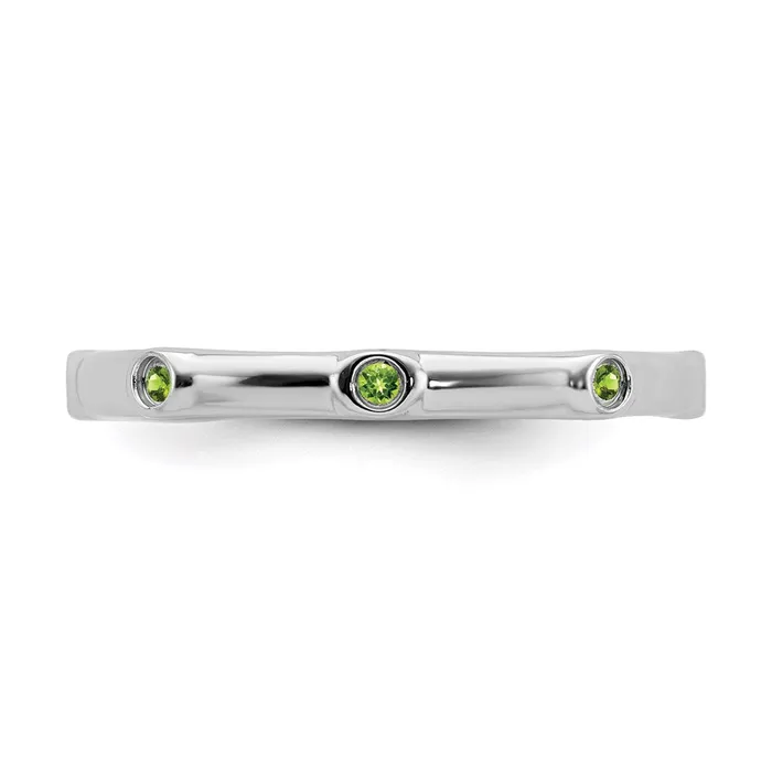 Stackable Expressions Rings Sterling Silver Stackable Expressions Peridot Ring QSK381 Stackable Expressions Rings Sterling Silver Stackable Expressions Peridot Ring QSK381