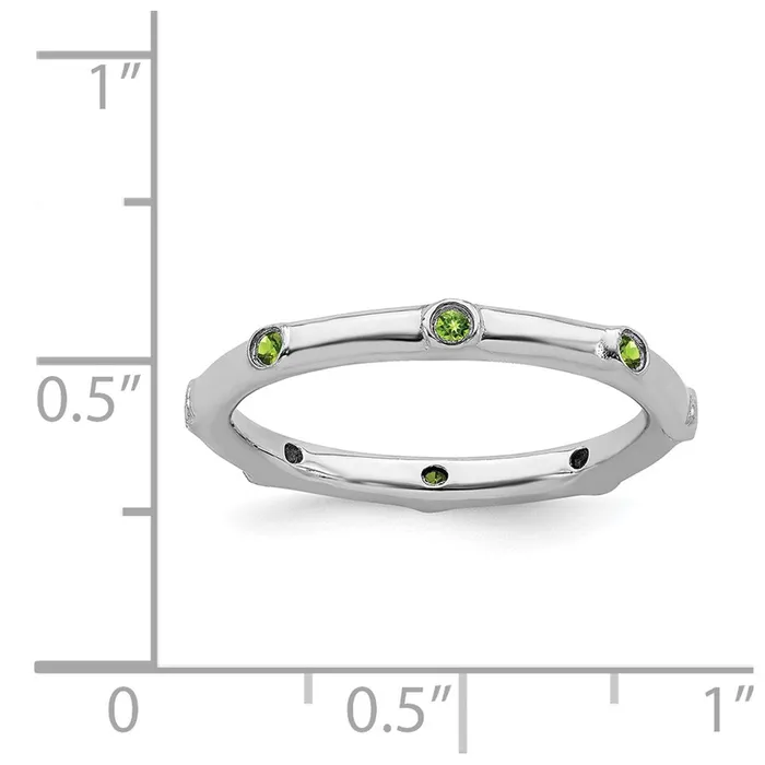 Stackable Expressions Rings Sterling Silver Stackable Expressions Peridot Ring QSK381 Stackable Expressions Rings Sterling Silver Stackable Expressions Peridot Ring QSK381