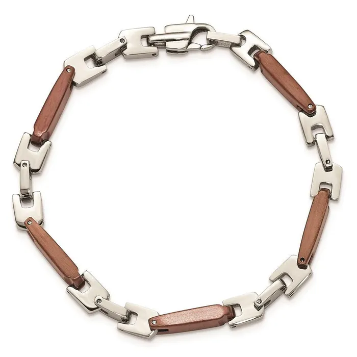 Stainless Steel Brown IPplated 825in Bracelet Chisel Bracelets Stainless Steel Brown IPplated 825in Bracelet Chisel Bracelets