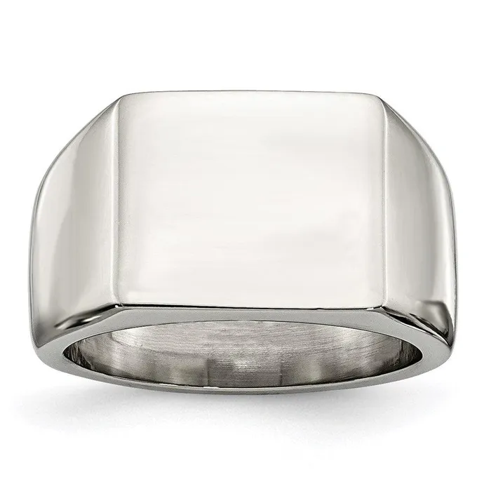 Stainless Steel Polished Ring Chisel Rings