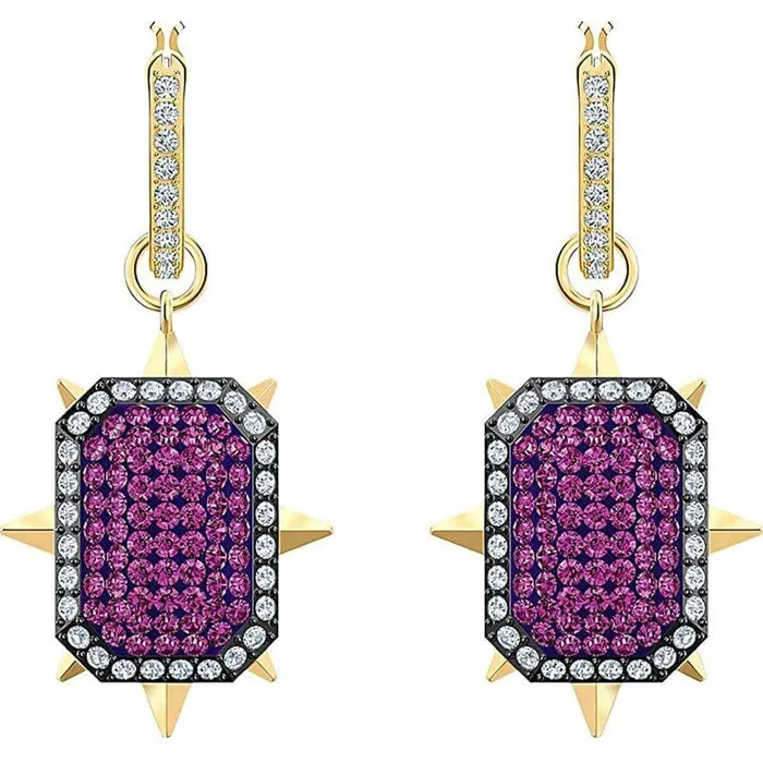 Swarovski Earrings Swarovski Womens Stud Earrings Tarot Magic Gold Tone Purple 5490915 Swarovski Earrings Swarovski Womens Stud Earrings Tarot Magic Gold Tone Purple 5490915
