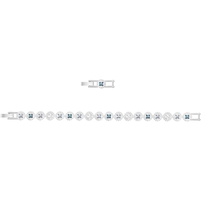 Swarovski Swarovski Womens Bracelet Angelic Square Crystals with Rhodium Plated 5289514 Bracelets