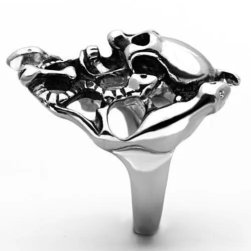 TK1315 High polished no plating Stainless Steel Ring with Epoxy in Jet Alamode Rings