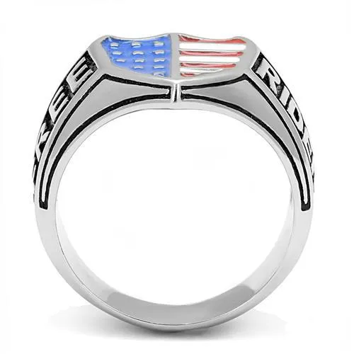 TK3192 High polished no plating Stainless Steel Ring with Epoxy in Multi Color Alamode Rings