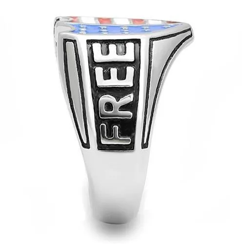 TK3192 High polished no plating Stainless Steel Ring with Epoxy in Multi Color Alamode Rings