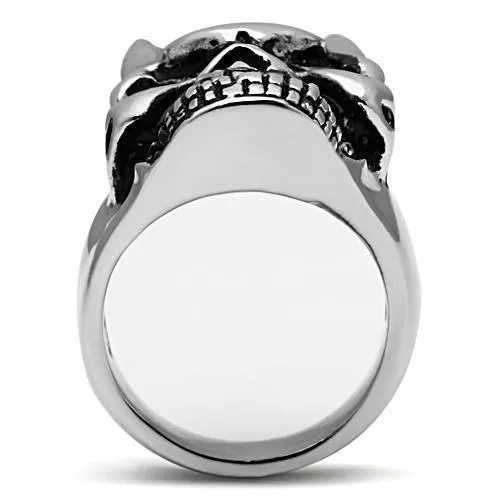 TK465 High polished no plating Stainless Steel Ring with AAA Grade CZ in Clear Alamode Rings