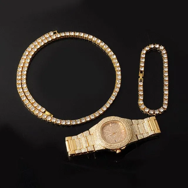 VVS Jewelry Bracelets GoldSilver 5mm Micro Pave Tennis Chain Tennis Bracelet FREE Watch Bundle VVS Jewelry Bracelets GoldSilver 5mm Micro Pave Tennis Chain Tennis Bracelet FREE Watch Bundle
