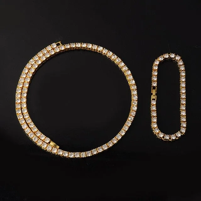 VVS Jewelry Bracelets GoldSilver 5mm Micro Pave Tennis Chain Tennis Bracelet FREE Watch Bundle