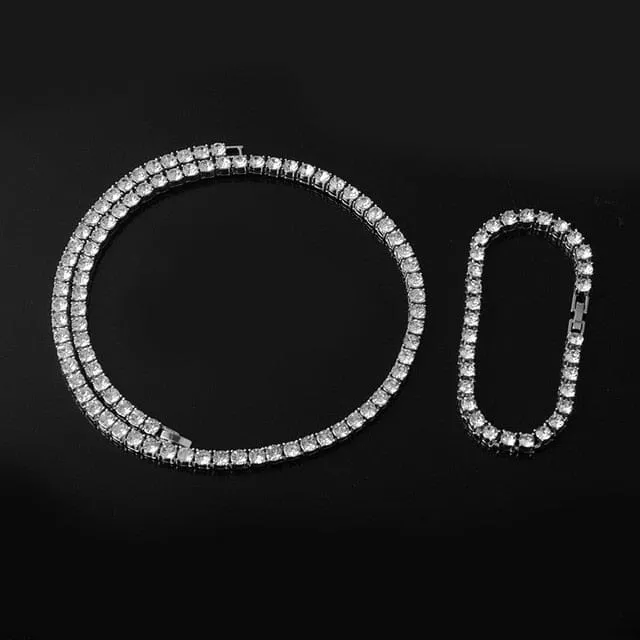 VVS Jewelry Bracelets GoldSilver 5mm Micro Pave Tennis Chain Tennis Bracelet FREE Watch Bundle