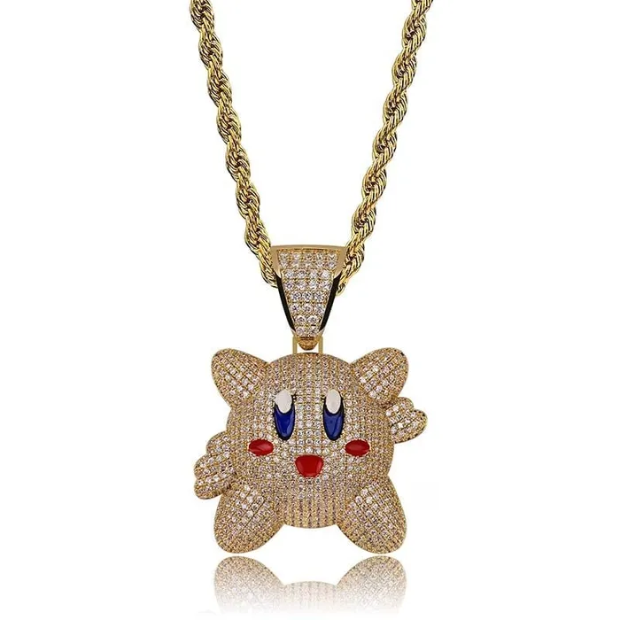 VVS Jewelry Necklaces Micropave Iced Kirby Rapper Pendant Chain