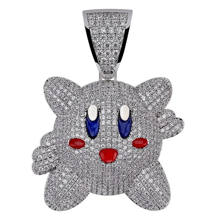 VVS Jewelry Necklaces Micropave Iced Kirby Rapper Pendant Chain