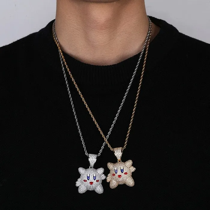 VVS Jewelry Necklaces Micropave Iced Kirby Rapper Pendant Chain