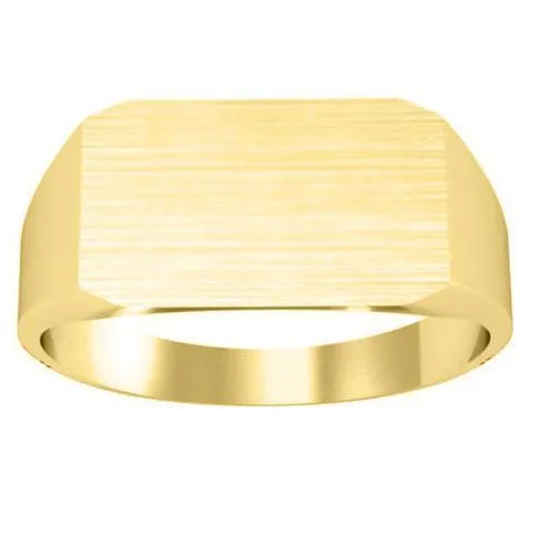 Wide Rectangular Signet Ring for Men 14mm x 9mm deBebians Rings