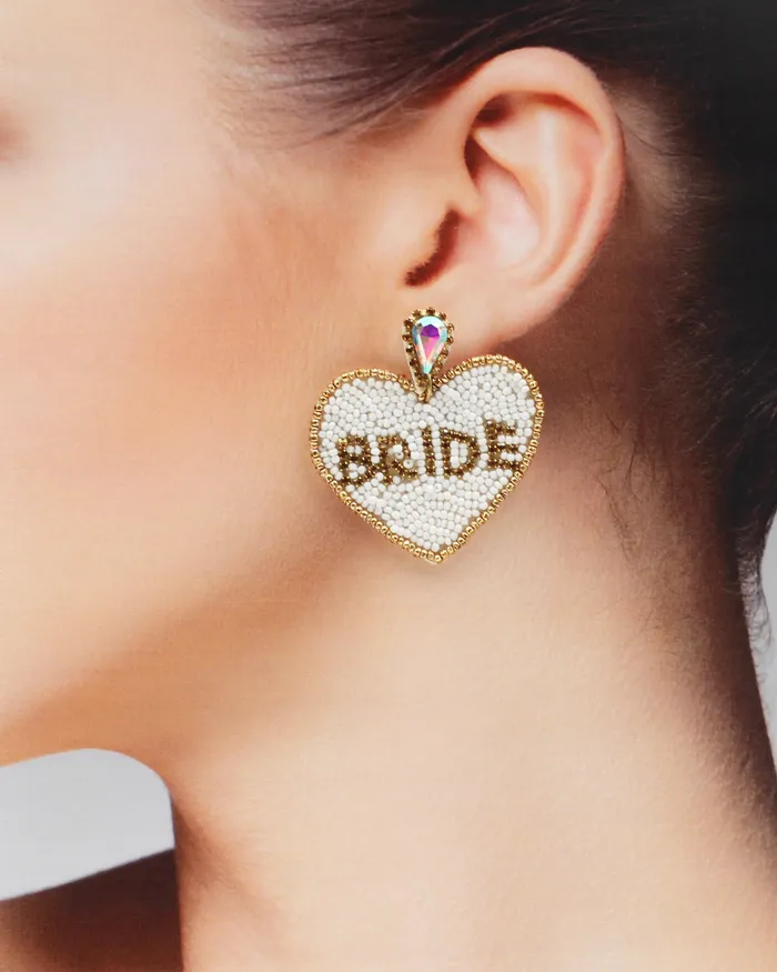 02142024 Earrings BRIDE Heart Earrings
