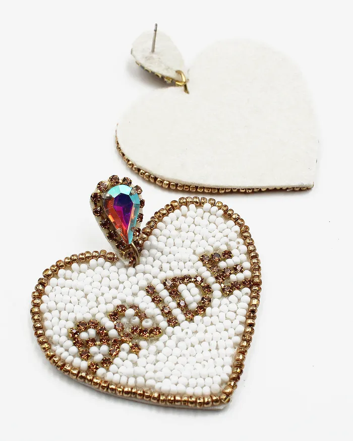 02142024 Earrings BRIDE Heart Earrings 02142024 Earrings BRIDE Heart Earrings