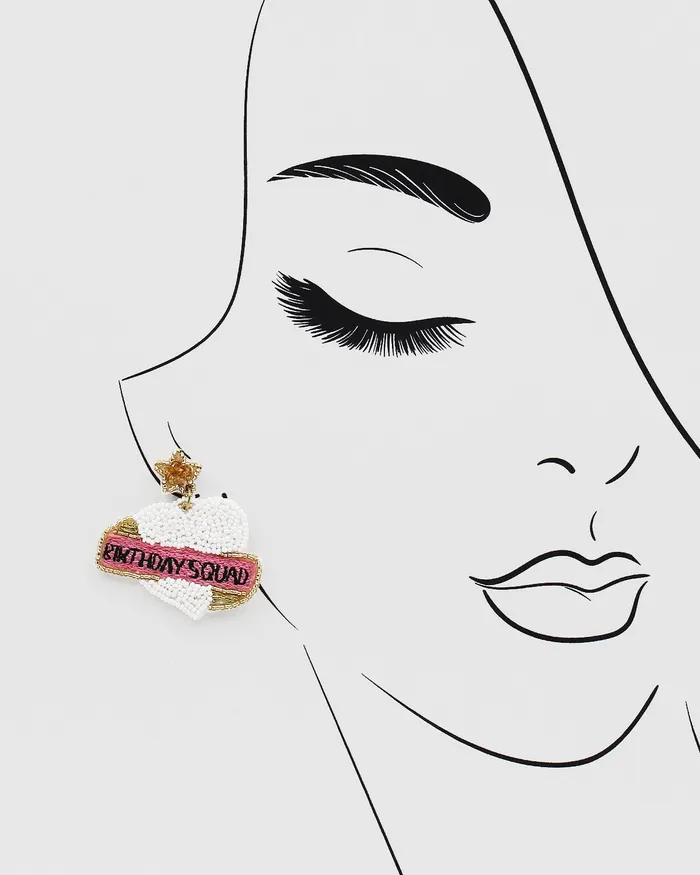 070422 BIRTHDAY SQUAD BEADED EARRINGS Earrings 070422 BIRTHDAY SQUAD BEADED EARRINGS Earrings