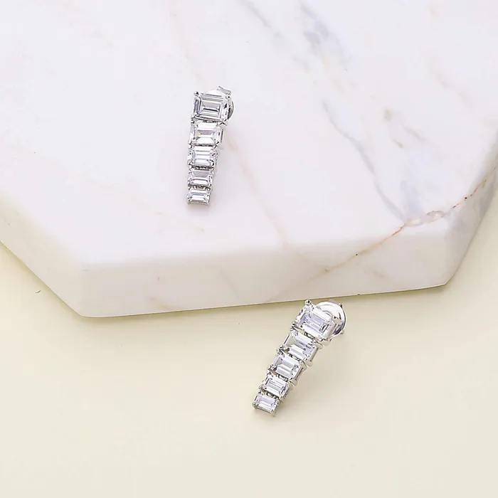 5Stone Graduated CZ Earrings in Sterling Silver BERRICLE Earrings