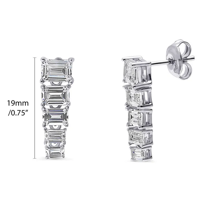 5Stone Graduated CZ Earrings in Sterling Silver BERRICLE Earrings