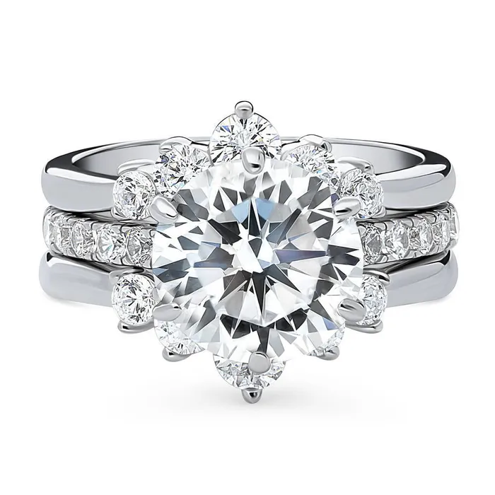 5Stone Solitaire 38ct CZ Ring Set in Sterling Silver BERRICLE Rings