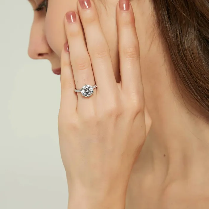 5Stone Solitaire 38ct CZ Ring Set in Sterling Silver BERRICLE Rings