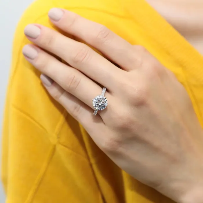 5Stone Solitaire 38ct CZ Ring Set in Sterling Silver BERRICLE Rings