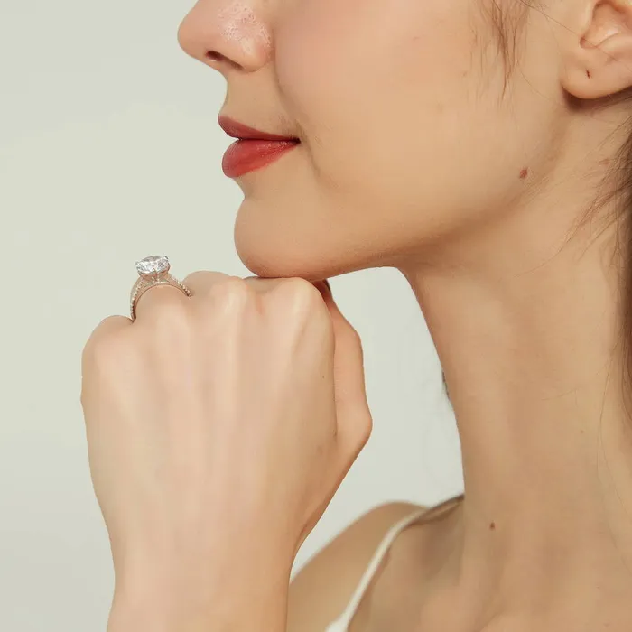 5Stone Solitaire 38ct CZ Ring Set in Sterling Silver BERRICLE Rings