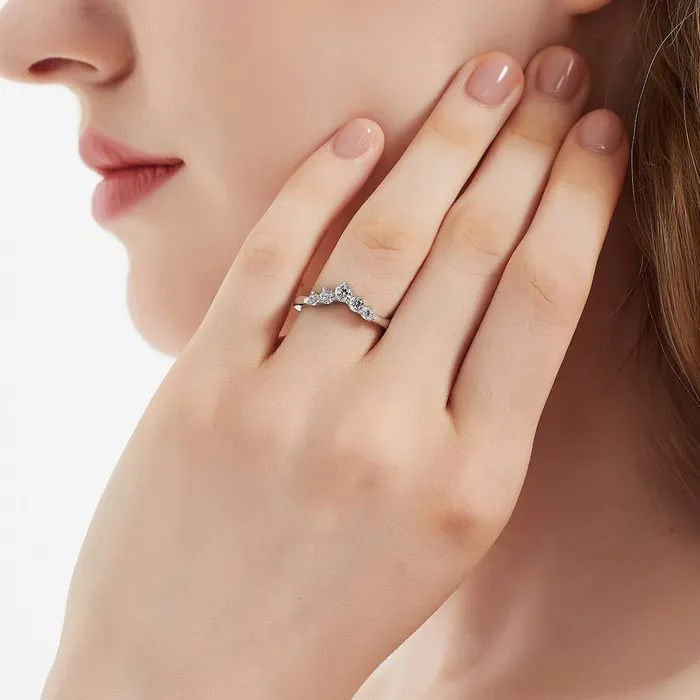 5Stone Solitaire 38ct CZ Ring Set in Sterling Silver BERRICLE Rings